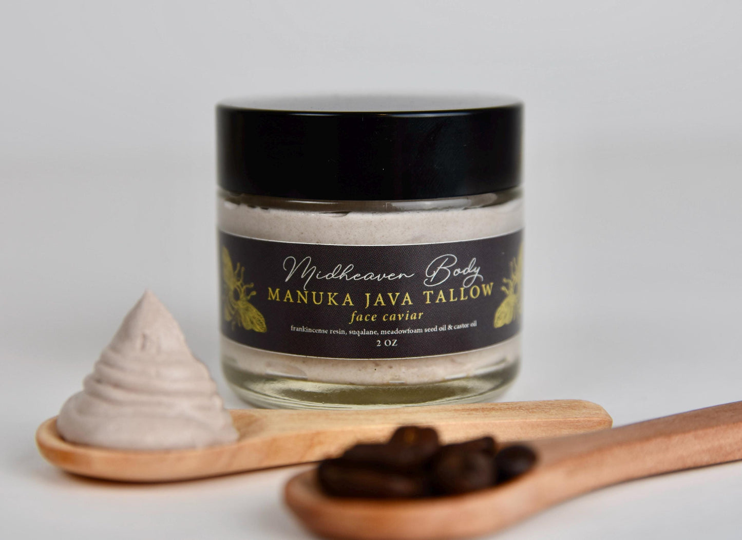 Manuka Honey Tallow Eye & Face Cream - Nourishing Manuka Honey, Coffee Tallow Moisturizer