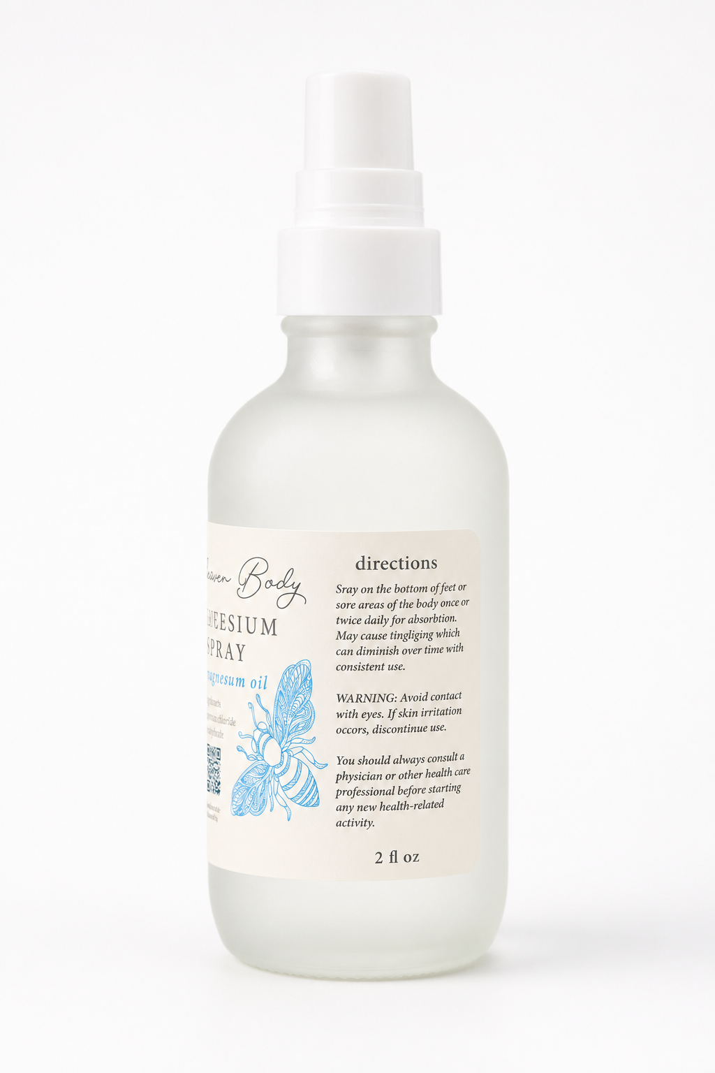 Magnesium Oil Spray: Extra Strength, Unscented, handcrafted