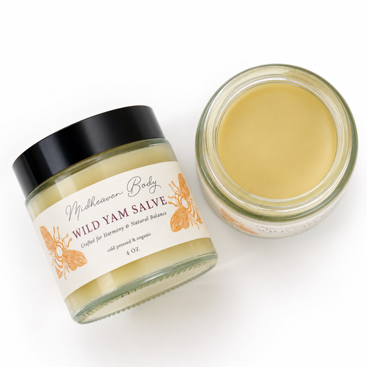 Organic Wild Yam Salve with Chaste Berry Handmade for Women - Natural Wild Yam Cream - Organic Skincare for Females Creamy Buttery Salve