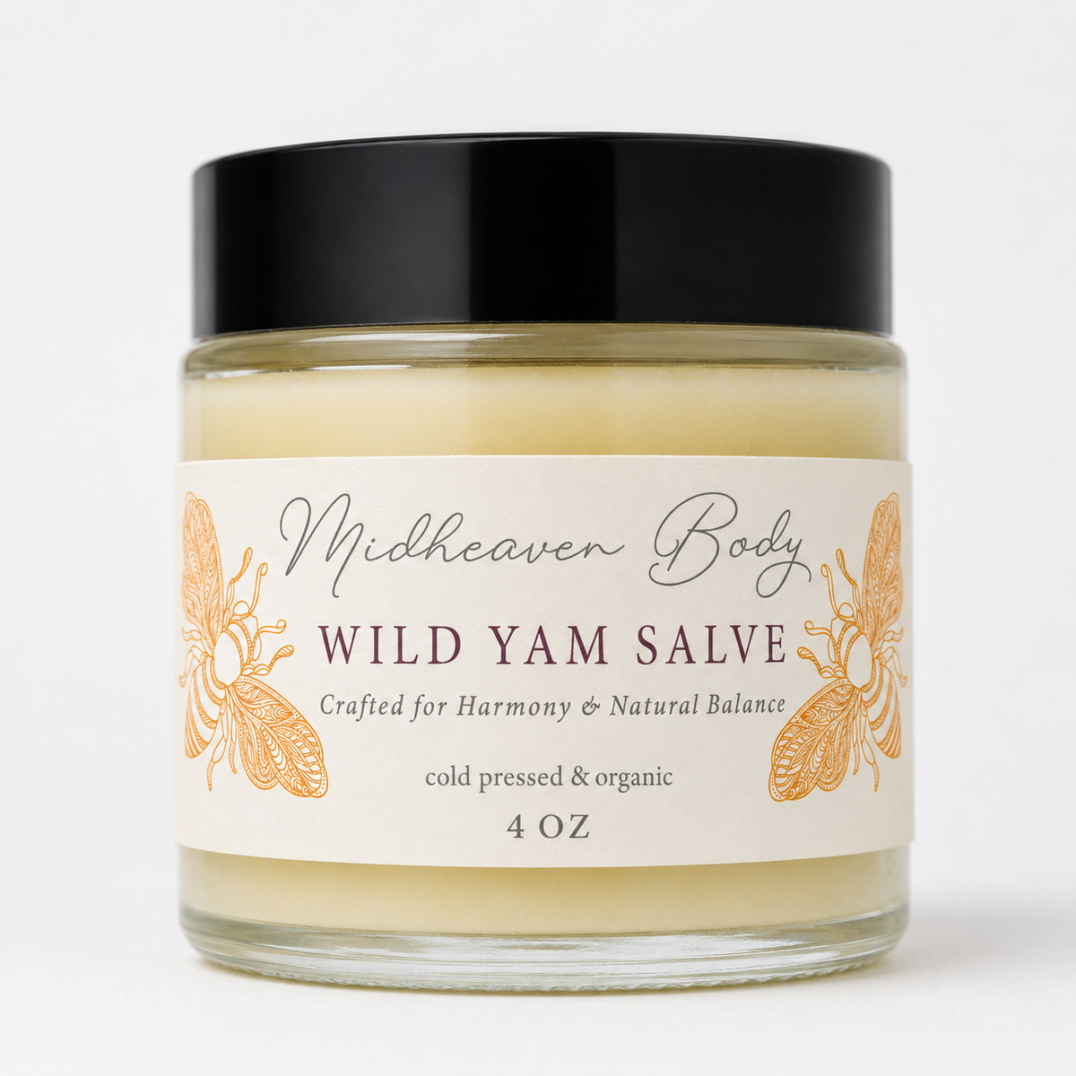 Organic Wild Yam Salve with Chaste Berry Handmade for Women - Natural Wild Yam Cream - Organic Skincare for Females Creamy Buttery Salve
