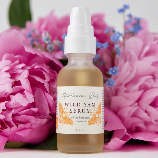 Organic Wild Yam  Oil | Balancing Serum | Chaste Tree Berries | Hand Crafted, Fragrance Free for Women | Small Batch, Glass Pump Container